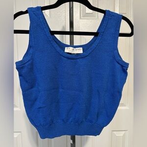 St. John Collection Cobalt Blue Tank Top